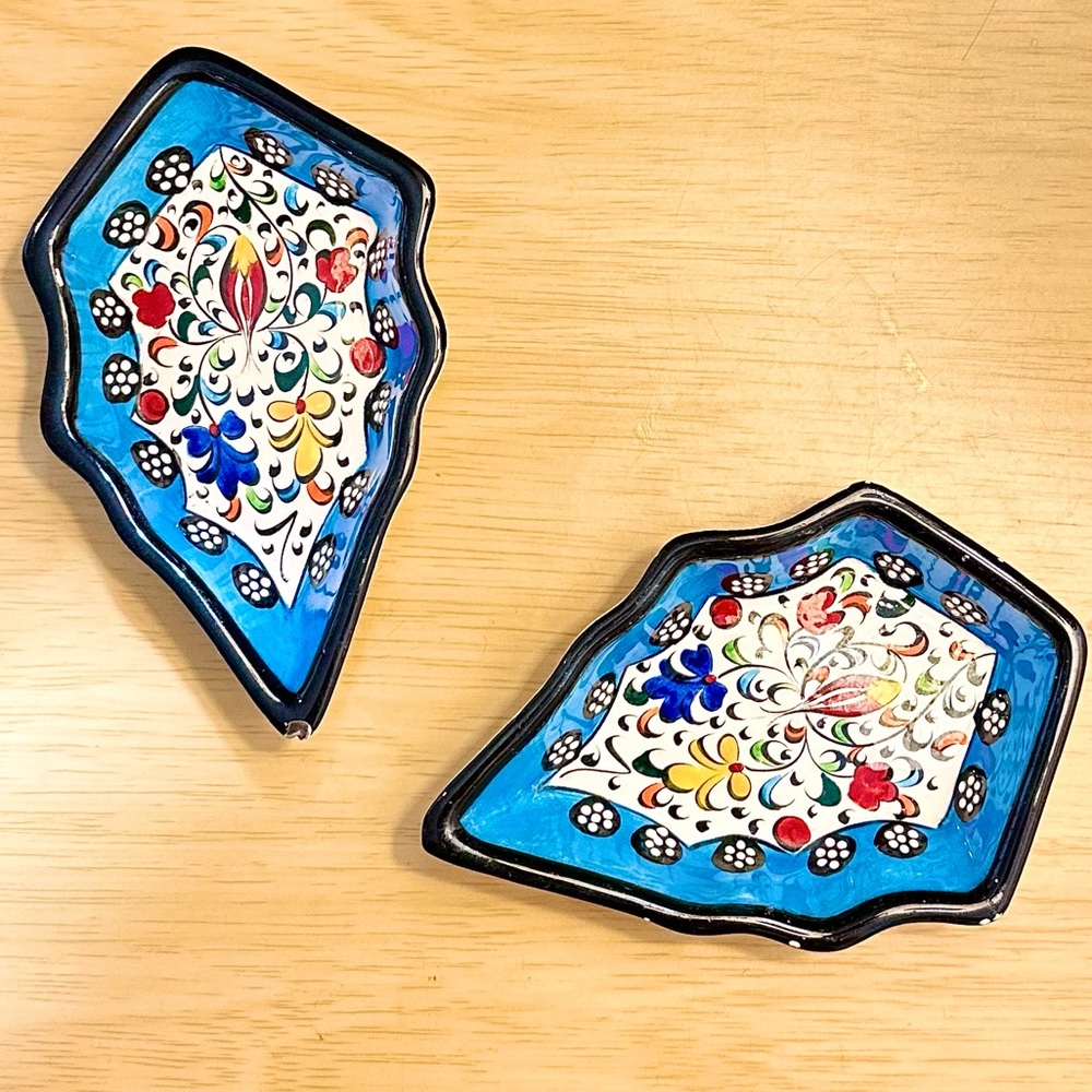 🌟 Vintage Kutahya Turkish Floral Ceramic Bowls